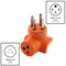 Ac Works Plug Adapter, 6-15/20R, 14-50P, 6-20P, 14-50P, 0 ft., Orange AD1450620 - alternate 6